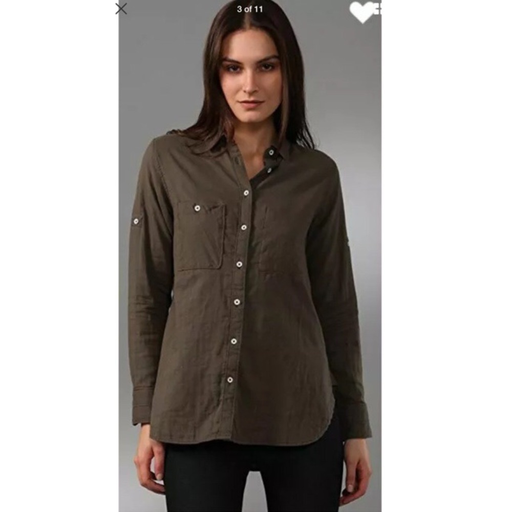 Rag & Bone Women’s Tomboy Shirt Army Green XS - Picture 3 of 8